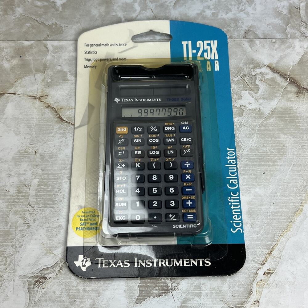 Texas Instruments TI-25X Solar Scientific Calculator New in Packaging Vintage